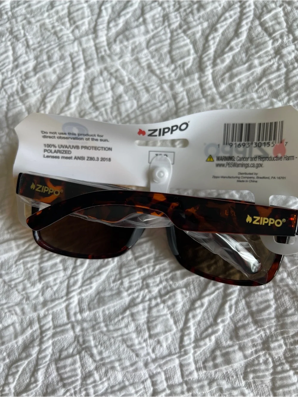 Zippo Angular Polarized Tortoiseshell Sunglasses - Brown Lenses